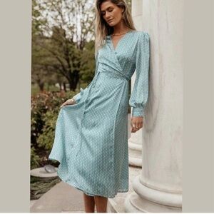 Shop Bohme Teal Midi Dress - Size Small
